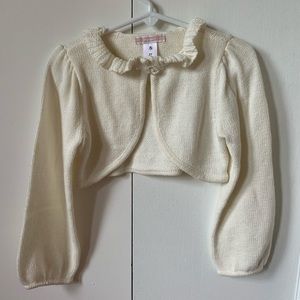 Ivory cropped sweater bolero